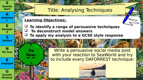 Born to be Wild persuasive writing language scheme of work | Teaching ...