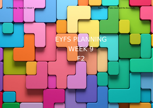 32. EYFS Planning - Term 1 Foundation 2 Week 9