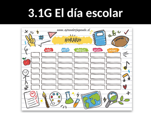 New GCSE Spanish 2026 AQA 3.1G El día escolar