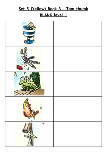 RWI Set 5 (Yellow) Book 03 - Tom thumb resources