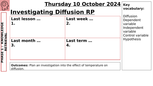 Investigating Diffusion and Temperature