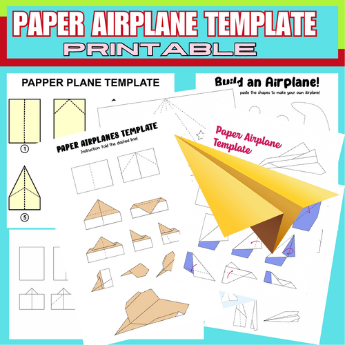Printable Paper Airplane Templates for Kids Fun and Educational