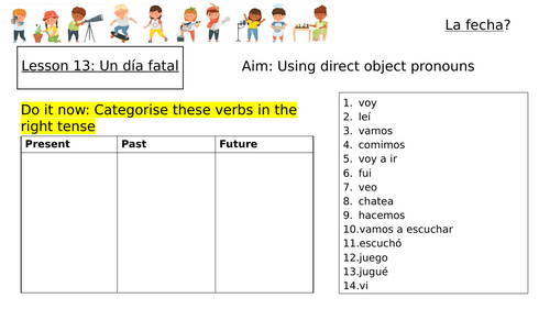 Module 1 Diviertete - Un día fatal Spanish GCSE new spec 2024