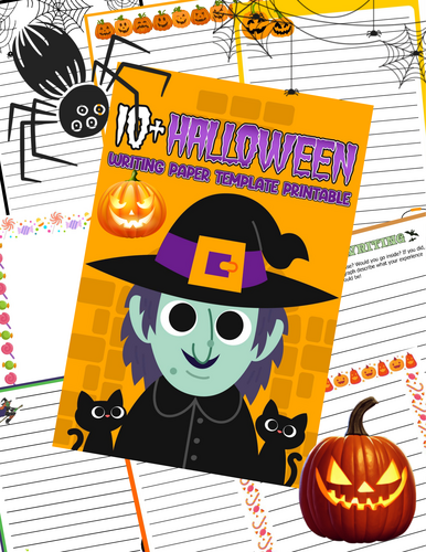 Printable Halloween Writing Paper Templates – Spooky and Fun Stationery ...