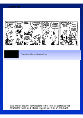 OCR A Level English Language Year 1: Course Booklet 5 - Pragmatics and ...