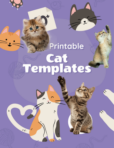 Printable Cat Template | Fun and Creative Craft for Cat Lovers | Teaching Resources