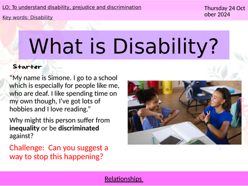 PD/Citizenship Diversity - Disability