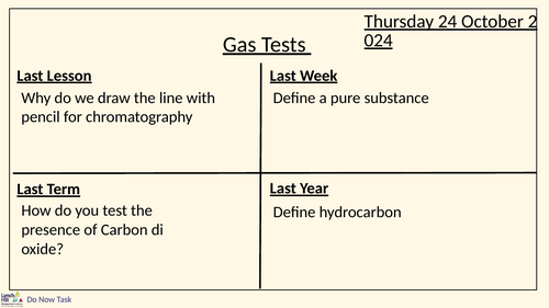 C12.3 Chemical Analysis Gas Tests