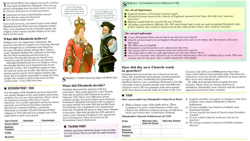 AQA A Level History - Tudors - Elizabeth lessons inc marriage and ...