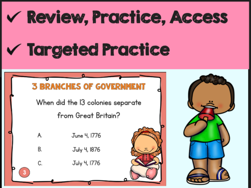3 Branches Of Government Task Cards Civics Review | Teaching Resources