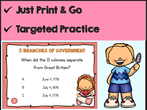 3 Branches Of Government Task Cards Civics Review | Teaching Resources