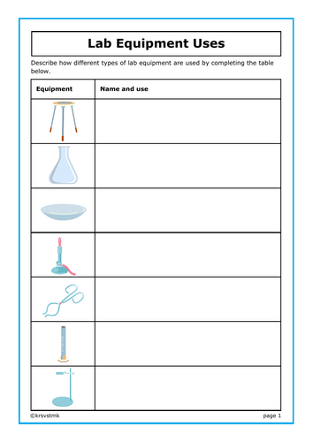 Lab Apparatus Uses + Answers