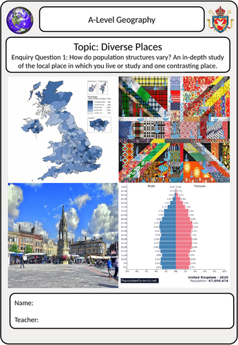 Edexcel A-Level Geography Diverse Places Enquiry Question 1 Booklet