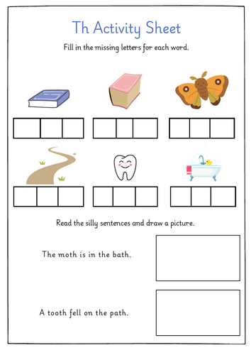 Phase 3 Phonics Worksheets Qu Sh Ch Th Sounds | Teaching Resources