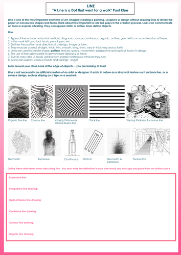 Line - Formal Visual Element | Teaching Resources