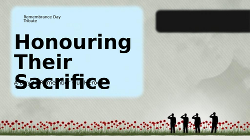 Remembrance Day/Armistice Day - Assembly 2025 | Teaching Resources