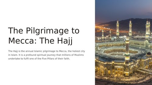 Hajj The Pilgrimage to Mecca - Assembly 2026