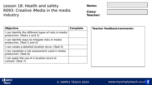 R093 - L18 Workbook (Health and safety)