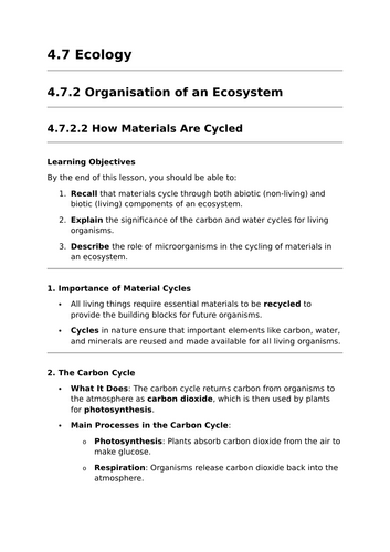 How Materials are Recycled - GCSE Biology Lesson