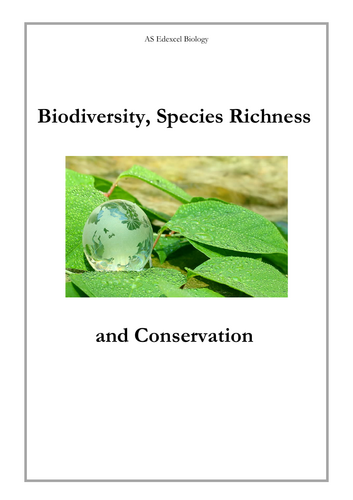 Biodiversity and Conservation IAS Edexcel Past Paper Questions with Answers