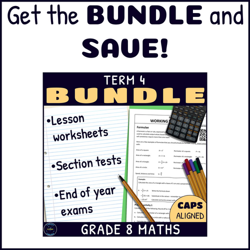 Nets of Pyramids - Grade 8 Maths Term 4 Lesson 15 CAPS | Teaching Resources