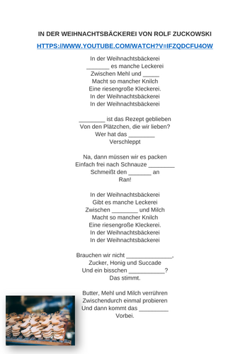 Text Lied In Der Weihnachtsbckerei