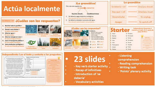 Spanish AQA GCSE 8.2 - Actúa localmente