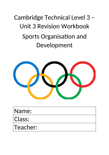 Unit 3 Sports Organisation and Development - Revision Workbook ...