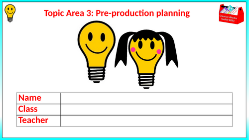 Creative iMedia R093 TA3 Pre-production planning eWorkbook, Extension ...