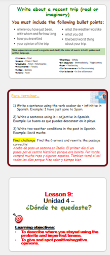 GCSE Spanish New Spec 2024 Module 2: Viajes ALL LESSONS | Teaching ...