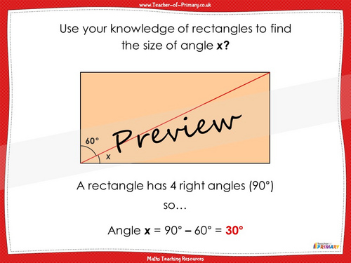 Calculating Missing Lengths and Angles in Shapes - Year 5 | Teaching ...