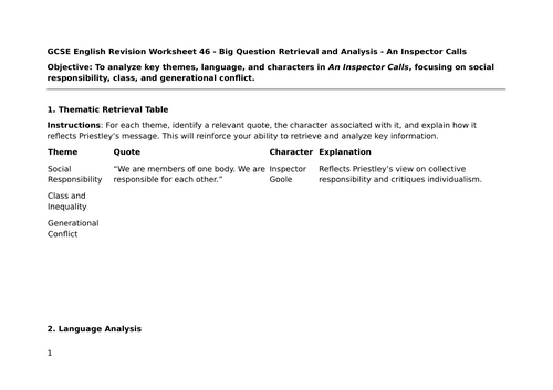 GCSE English - Thematic and Language Analysis in Macbeth and A Christmas Carol t  46, 47, and 48