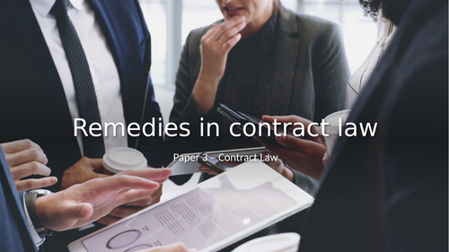 Remedies in contract law