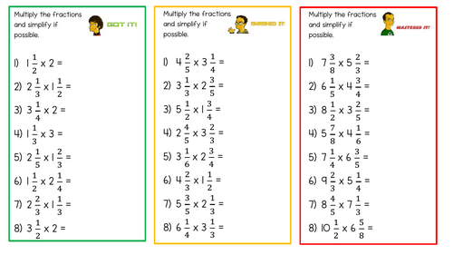 Mixed Fraction Multiplication: Comprehensive Worksheet and Interactive