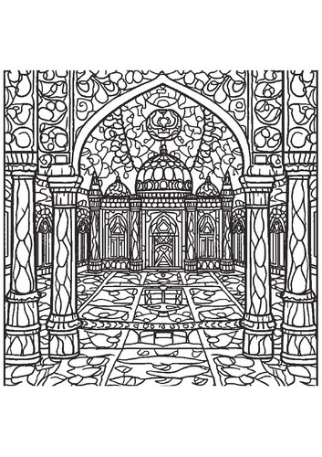 Mindfulness Mosque Colouring Sheet | Teaching Resources