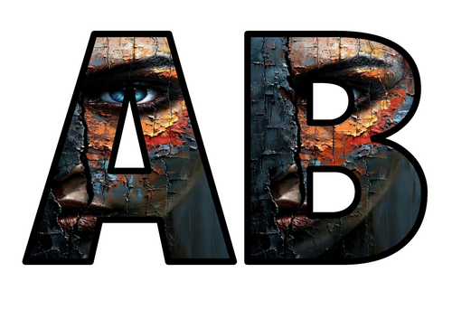 Face Art NEW Lettering FULL Set Instant Display Title Whole Alphabet ...