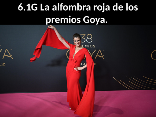 NEW GCSE Spanish 2026 AQA 6.1G La alfombra roja de los premios Goya