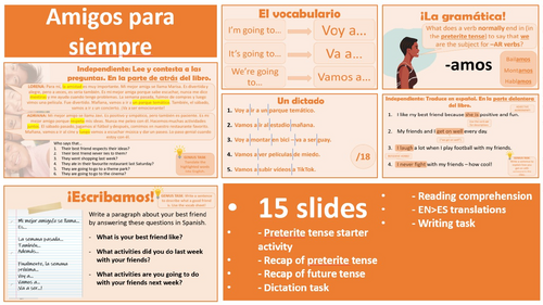 2026 Spanish AQA GCSE Module 3.3 - Amigos para siempre | Teaching Resources