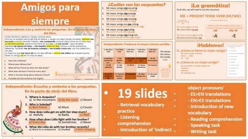 2026 Spanish AQA GCSE Module 3.3 - Amigos para siempre | Teaching Resources