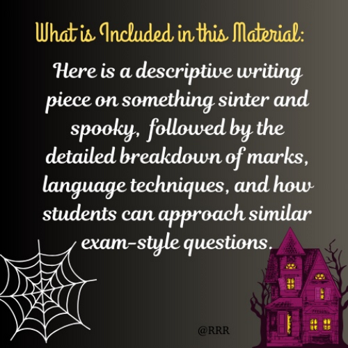 Gcse igcse descriptive writing on something spooky with tips on exam
