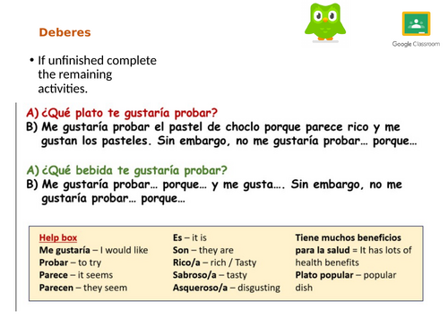 Pearson EDEXCEL new spec 2024 Spanish - Module 4 (Mi estilo de vida ...