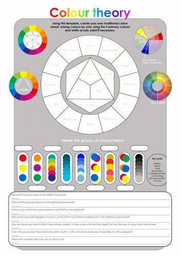 Colour Wheel - worksheet | Teaching Resources