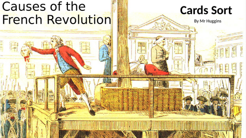 Short Term Causes of the French Revolution - Card Sort