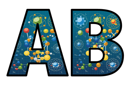 Molecules NEW Lettering FULL Set Instant Display Title Whole Alphabet ...