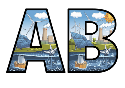 Renewable Energy Earth NEW Lettering FULL Set Instant Display Title ...