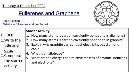 GCSE Chemistry Graphene and Fullerenes: Complete Lesson