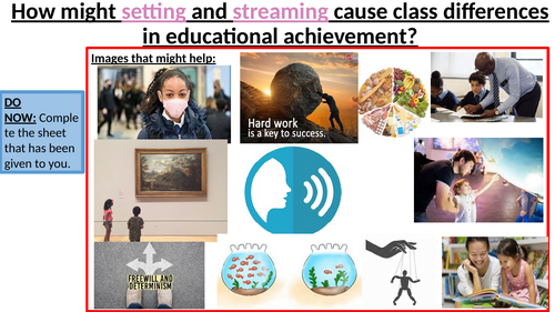 AQA GCSE Sociology: Education- Class differences in achievement ...