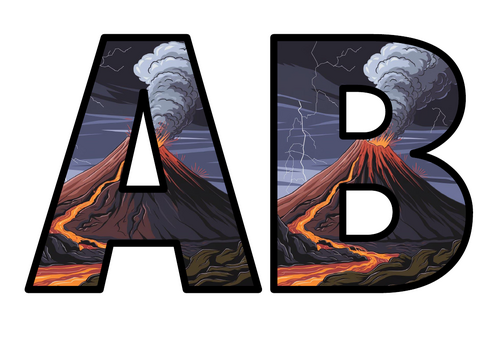 Volcano Exploding NEW Lettering FULL Set Instant Display Title Whole ...