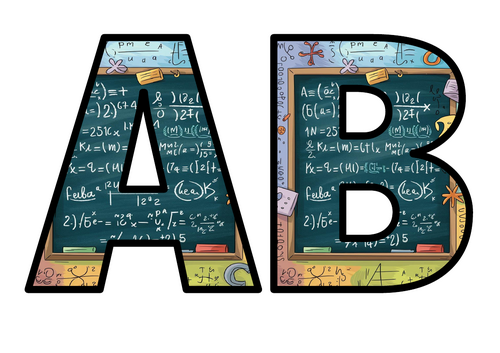 Maths Equations Board NEW Lettering FULL Set Instant Display Title ...