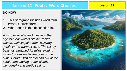 Adventure Poetry  Word Choices